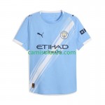 Camisolas de futebol Manchester City Equipamento Principal 2025/26 Manga Curta